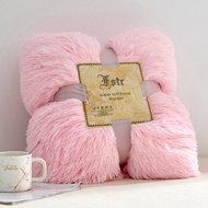Fluffy Fur Blanket Long Shaggy Super Soft Sofa Blankets Bed Bedspread Beige White Warm Bedding Sheet Cozy Blanket