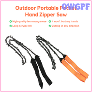 OWGPF Outdoor portable Wire Saw Field Mountaineering Life-Saving Chain Saw Tool Multi-function Saw Chain Pocket Chain Hand-drawn Saw AGDSL