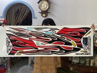 tem rời dán xe ex 150 mẫu lửa trắng đen