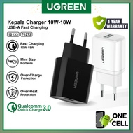 HP UGREEN 5V 3A 18W USB-A Port Charger Head Standard Universal Android iPhone Travel Adapter Adapter