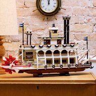 【TOP】 21356 Steam Boat - Creative Model, High Quality Assembly Toy 8+