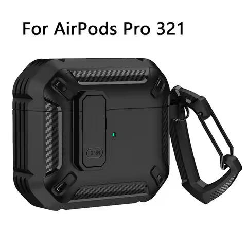 For Air Pods 3 2 1 Case Carbon Fibre Waterproof Switch Case Earphone Case Shockproof Cover For Air P
