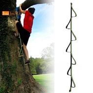 7 Rings Rock Climbing Four-Step Etrier Rope Ladder Rise Ascending Sling Mountain Deck Foot Pedal