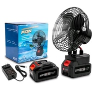 Black Lithium Electric Fan with 21V 10Ah Battery Pack and Charger