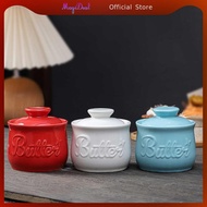 MagiDeal Butter Crock for Fresh Spreadable Butter Ceramic Butter Container Butter Keeper for Dining 