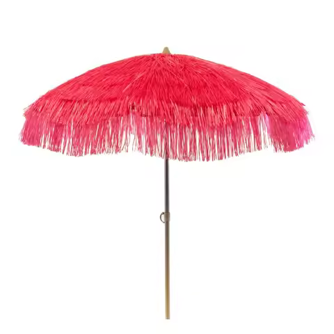 6 ft Palapa Tiki Patio Umbrella Pink