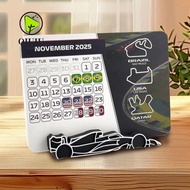 QIUJUU 2025 Racing Calendar, Formula 1 7.0" x 5.5" F1 Race Schedule Calendar, High-Quality With F1 C