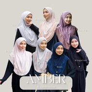 Tudung sarung AMBER by Sarah Ahmad 🌸 tudung instant ironless / tudung express / tudung sarung plain / instant hijab