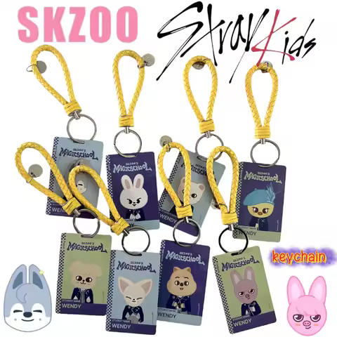 Stray Kids SKZOO Wolf chan Dwaekki PuppyM Quokka Creative Cartoon Keychain Student Schoolbag Seconda