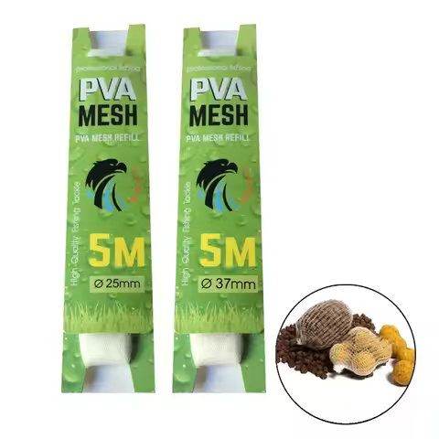 5M PVA Mesh Water Soluble Fishing Net 25mm 37mm 44mm Environmental Friendly Carp European Style Fish
