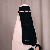 Niqab Bandana Pulldown Sifon Silk Jetblack Alsyahra Exclusive