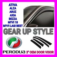 PERODUA GEAR UP STYLE ORIGINAL DESIGN AIR PRESS OEM CAR WINDOW INJECTION DOOR VISOR - ATIVA ALZA ARU