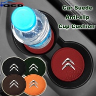 Citroen Car Cup Cushion Suede Anti-slip Drink Bottle Pad Cup Slots Accessories For Citroen c4 Cactus