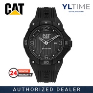 Caterpillar Gent LW-161-21-131 CAT DRIFT 45mm Black Dial Black Silicone Band 3-Hand Date Display Qua
