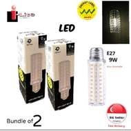 LED BULB [2PCS] E27 9W STICK CLEAR