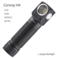 Convoy H4手電筒 , Luminus SST40，L燈 工作燈 ，頭燈胸前燈(21700*1)