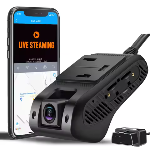 Jimiiot JC400P 4G Dual Dash Cams with Live Video Car Camera Wifi Hotspot GPS Tracking DVR 7/24H Remo