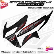 HONDA STRIPING (AO6) VARAISI VARIO 110 CARBONHONDA, CUSTOM TRANSPARENT UV STICKER, LATEST SIMPLE MOD