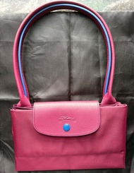 [全新] Longchamp Le Pliage Club Large Shoulder Bag Burgundy 長柄大單肩包