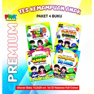 Package Book of 4 Children's Ability Tests, Children's IQ Tests, Children's Psychology, Sharpens Chi