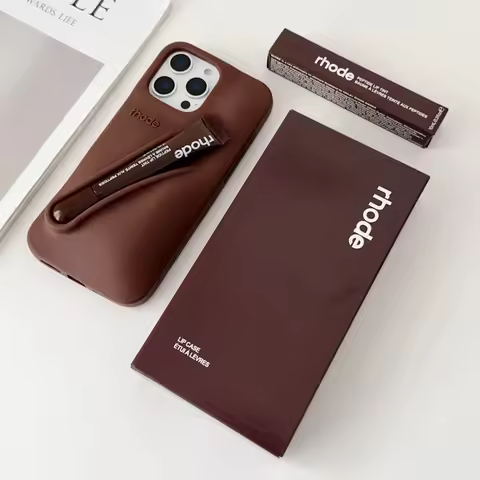 Hot Brand Rhode Lip Gloss Lipstick Holder Case For iPhone 18 17 Pro Max Air 14 15 16 Plus Must Have 