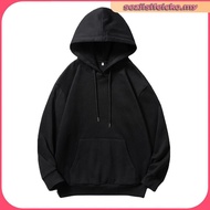 [L-9XL] Plus Size Hoodie Men Korean Long Sleeve Drawstring Patchwork Black Grey Hoodies with Kangaro