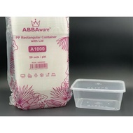A1000Rectangular Disposable Plastic Food Container [ 50sets± ]