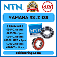 NTN YAMAHA RXZ 135 ( 8pcs/Set-C3 ) Motorcycle Engine Gearbox & Crankshaft Bearings 6202C3 6203C3 620