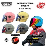 ACES R1 HELMET SPECIAL COLOR (Helmet Open Face Aces R1 Siap Visor Clear)-Topi Keledar Lulus Sirim He