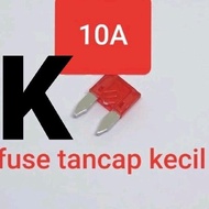 Small Plug-in Fuse 10A (Pius Fuse Fuse Flat Plug 10 A Ampere 12V 24V 36V 48V 58V Car Motorcycle Dc E