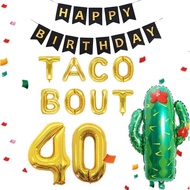 (SG Seller) 40th Birthday Decorations, 40th Birthday Balloon, Black and Gold Birthday Decorations Se