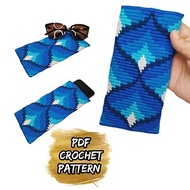 數位 Crochet Phone bag pattern, Tapestry Crochet Pattern, Wayuu crocheted phone bag