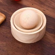 [tenlzsp0bc] Wood Dumpling Press Tool 4cm Roller Ball Kitchen Gadgets Pastry Presser Dumpling Skin M
