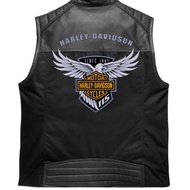 vest biker kulit Sapi import asli motor Harley davidson 115