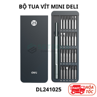 Bộ tua vít mini bỏ túi đa năng Deli - Hộp đựng có nam châm chắc chắc