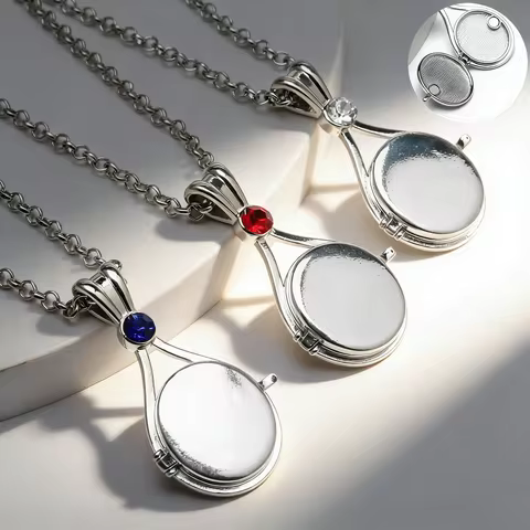 1pc Anime TV Show H2O Just Add Water Cosplay Necklace Mermaid Locket Pendant Necklace for Women Men 