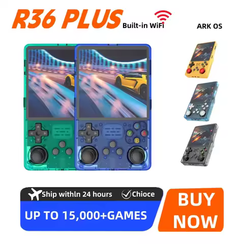 【Hot Sale】4" IPS Retro Handheld Game Console R36Plus, Dual-RAM 1G Chip, ARKOS 2.0 for 15,000+ Games,