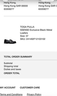 Toga Pulla SSENSE Exclusive Black Detail Loafers