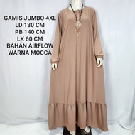 Gamis Jumbo Bigsize Ld 130 Cm Model Duyung Warna Polos Koleksi Terbaru