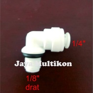 RO Male Elbow Fitting thread 1/ 8" x tube 1/ 4"