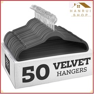 Set of 50 convenient clothes HANGERS VELVET HANGERS ️Hanrui Shop ️