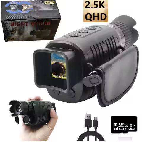 R7 Monocular Telescope,1080p 2.5K Infrared Night Vision Divice,Video Playback for Travel,Camping,Hun