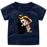 Baju Kaos Anak Anak/Remaja Dan juga dewasa Motif Anime LUFFY VIRAL ONE PE3CE (tengkorak)