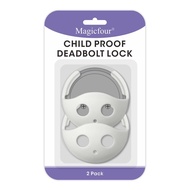 Magicfour Child Proof Deadbolt Lock, 2 Pack Door Safety Deadbolt Lock for Kids, Universal Size Deadb