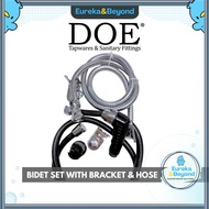 𝗗𝗢𝗘 - Bathroom Bidet Set DE71/DE72 with 1.2m Flexible Hose & Wall Bracket with Optional DOE Arrowlin