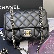 香奈兒CHANEL黑金方胖子鏈條包