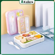 400ML BPA FREE Character 3-Section Children's Lunch Box with Spoon / Cute Motif Children's Lunch Box