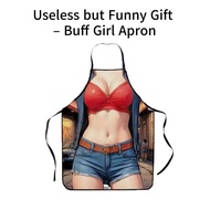 Useless but Funny Gift – Buff Girl Apron | housewarming party, creative gift, house warming gift, ho