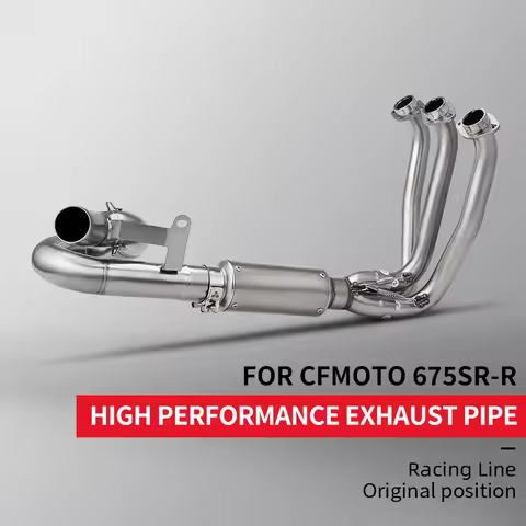 For 675SR CF675SR 675R-R 675 SR-R Full Motorcycle Exhaust System Escape Front Link Pipe Exhaust Moto