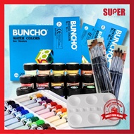 [Super SaverS] Buncho Poster Color Water Color + Painting Brush + Coloring Palette 808 Artist Set Wa
